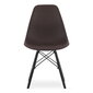 3-ių kėdžių komplektas Osaka, rudas/juodas kaina ir informacija | Virtuvės ir valgomojo kėdės | pigu.lt