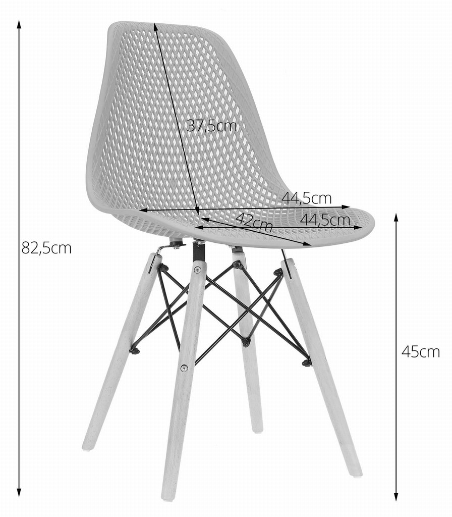 2-ių kėdžių komplektas Maro, juodas цена и информация | Virtuvės ir valgomojo kėdės | pigu.lt