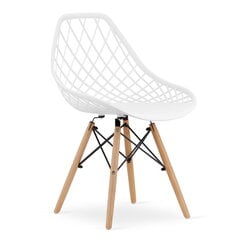 Комплект из 3 стульев Sakai, белый/коричневый цена и информация | Стулья для кухни и столовой | pigu.lt