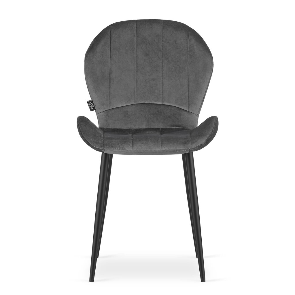3-ių kėdžių komplektas Terni, pilkas kaina ir informacija | Virtuvės ir valgomojo kėdės | pigu.lt