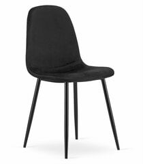 3-ių kėdžių komplektas Como, juodas kaina ir informacija | Virtuvės ir valgomojo kėdės | pigu.lt