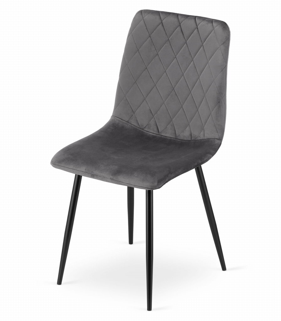 3-ių kėdžių komplektas Turin, pilkas цена и информация | Virtuvės ir valgomojo kėdės | pigu.lt