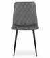 3-ių kėdžių komplektas Turin, pilkas kaina ir informacija | Virtuvės ir valgomojo kėdės | pigu.lt