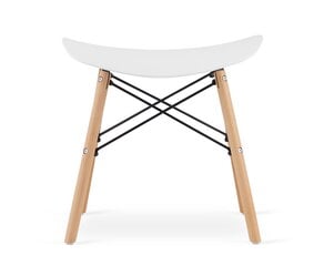 2-ių taburečių komplektas Korfu, baltas/rudas kaina ir informacija | Virtuvės ir valgomojo kėdės | pigu.lt