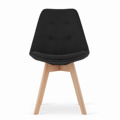 3-ių kėdžių komplektas Nori, juodas/rudas kaina ir informacija | Virtuvės ir valgomojo kėdės | pigu.lt