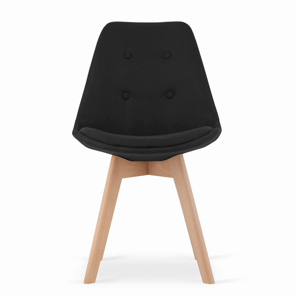 2-ių kėdžių komplektas Nori, juodas/rudas kaina ir informacija | Virtuvės ir valgomojo kėdės | pigu.lt