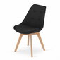 2-ių kėdžių komplektas Nori, juodas/rudas kaina ir informacija | Virtuvės ir valgomojo kėdės | pigu.lt