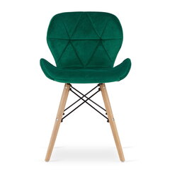 2-ių kėdžių komplektas Lago, žalias kaina ir informacija | Virtuvės ir valgomojo kėdės | pigu.lt