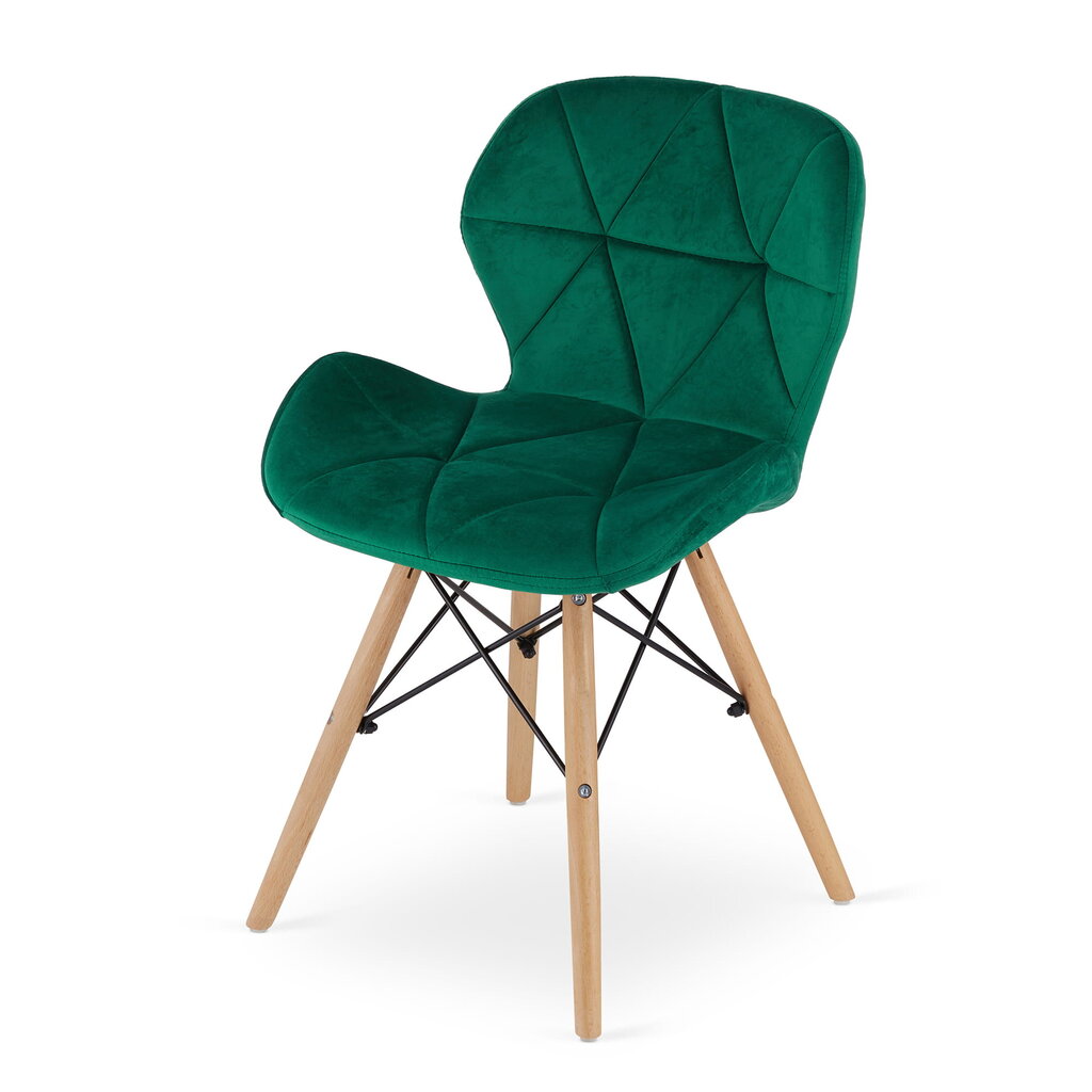 2-ių kėdžių komplektas Lago, žalias kaina ir informacija | Virtuvės ir valgomojo kėdės | pigu.lt