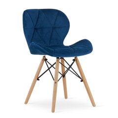 3-ių kėdžių komplektas Lago, mėlynas kaina ir informacija | Virtuvės ir valgomojo kėdės | pigu.lt