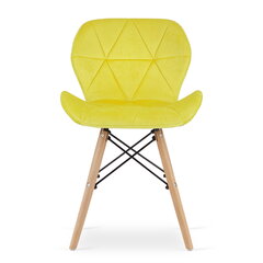 2-ių kėdžių komplektas Lago, geltonas kaina ir informacija | Virtuvės ir valgomojo kėdės | pigu.lt