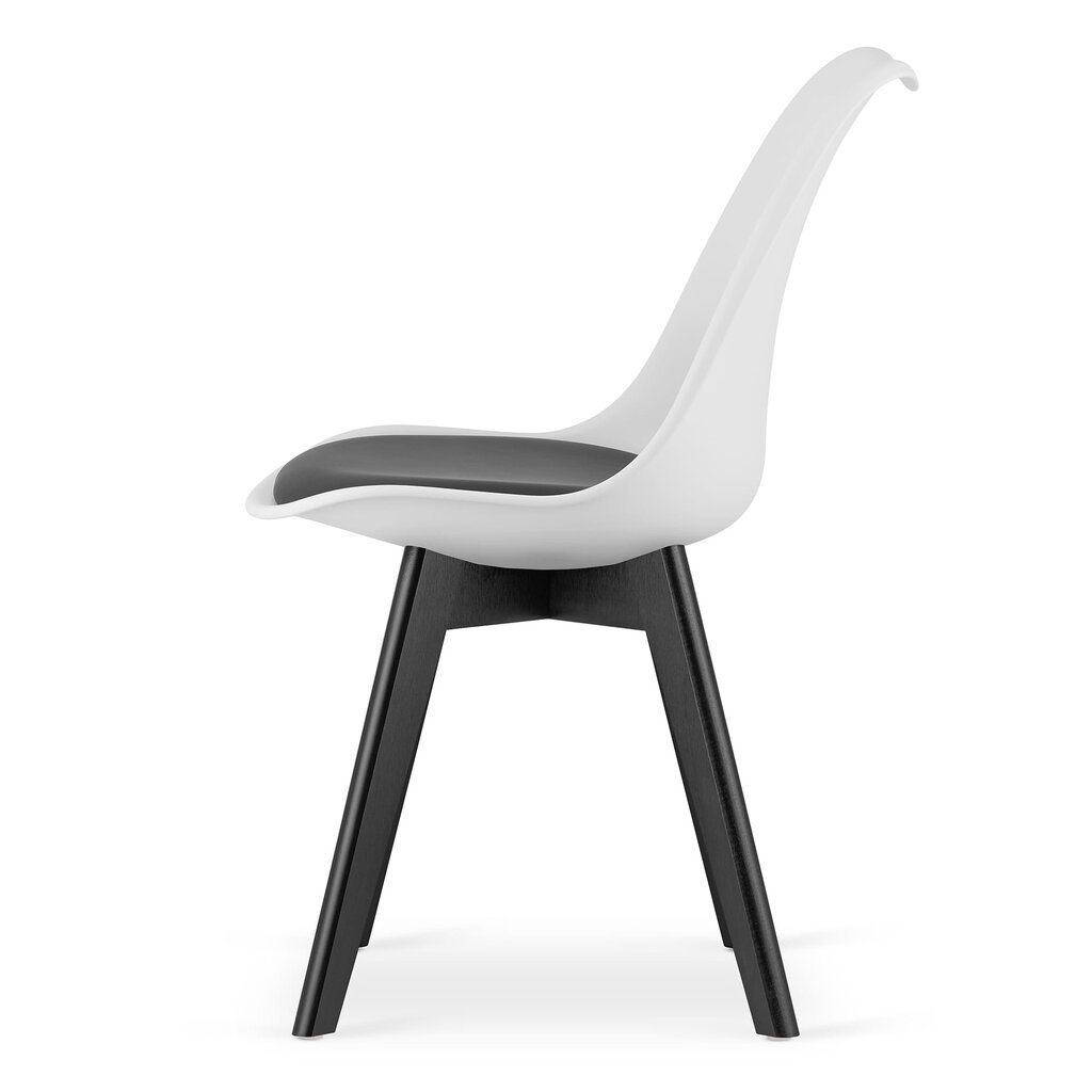 3-ių kėdžių komplektas Mark, juodas/baltas kaina ir informacija | Virtuvės ir valgomojo kėdės | pigu.lt