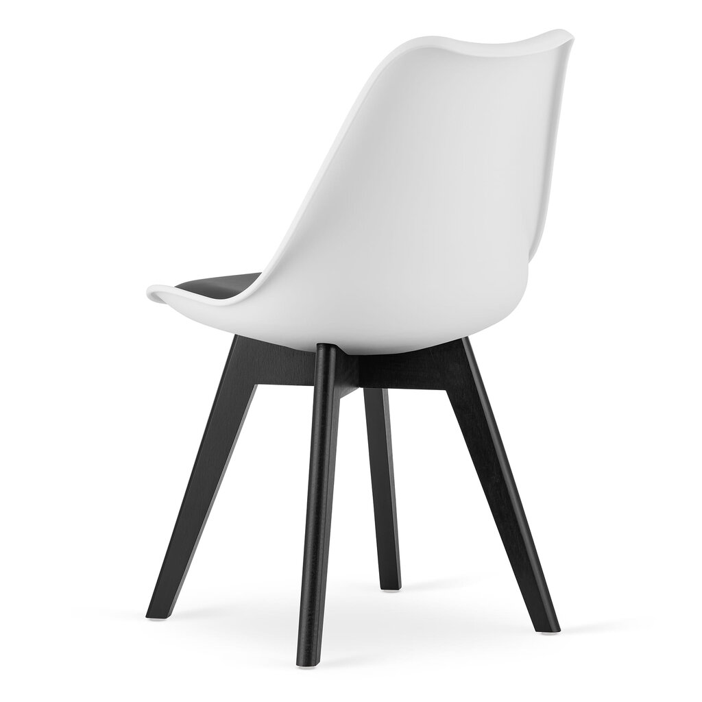 3-ių kėdžių komplektas Mark, juodas/baltas kaina ir informacija | Virtuvės ir valgomojo kėdės | pigu.lt