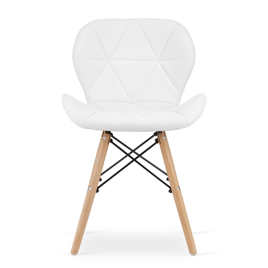 2-ių kėdžių komplektas Lago, baltas kaina ir informacija | Virtuvės ir valgomojo kėdės | pigu.lt