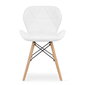 2-ių kėdžių komplektas Lago, baltas kaina ir informacija | Virtuvės ir valgomojo kėdės | pigu.lt