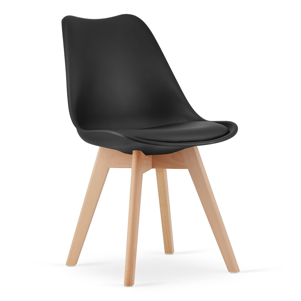3-ių kėdžių komplektas Mark, juodas kaina ir informacija | Virtuvės ir valgomojo kėdės | pigu.lt