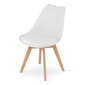 2-ių kėdžių komplektas Mark, baltas kaina ir informacija | Virtuvės ir valgomojo kėdės | pigu.lt