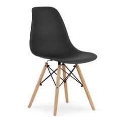 Набор из 2 стульев Osaka,черный/коричневый цена и информация | Стулья для кухни и столовой | pigu.lt