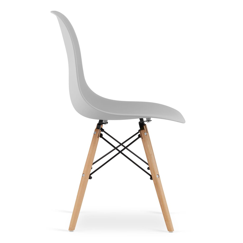 2-ių kėdžių komplektas Osaka, pilkas/rudas kaina ir informacija | Virtuvės ir valgomojo kėdės | pigu.lt