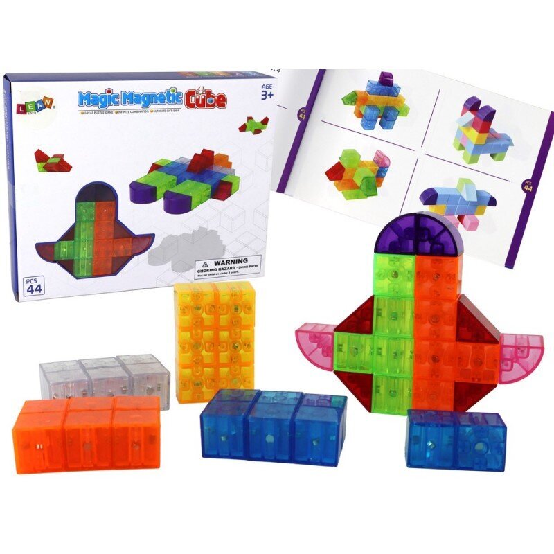 Magnetinis konstruktorius Magic Cubes Magnetic Blocks Magnet, 44 d kaina ir informacija | Konstruktoriai ir kaladėlės | pigu.lt