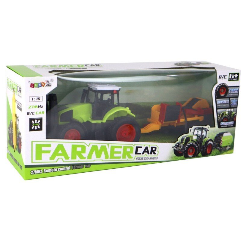 RC nuotoliniu valdymu traktorius su priekaba 1:16 цена и информация | Žaislai kūdikiams | pigu.lt
