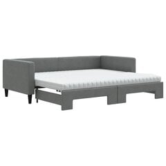 Sofa-lova vidaXL, 90x190 cm, pilka kaina ir informacija | Lovos | pigu.lt