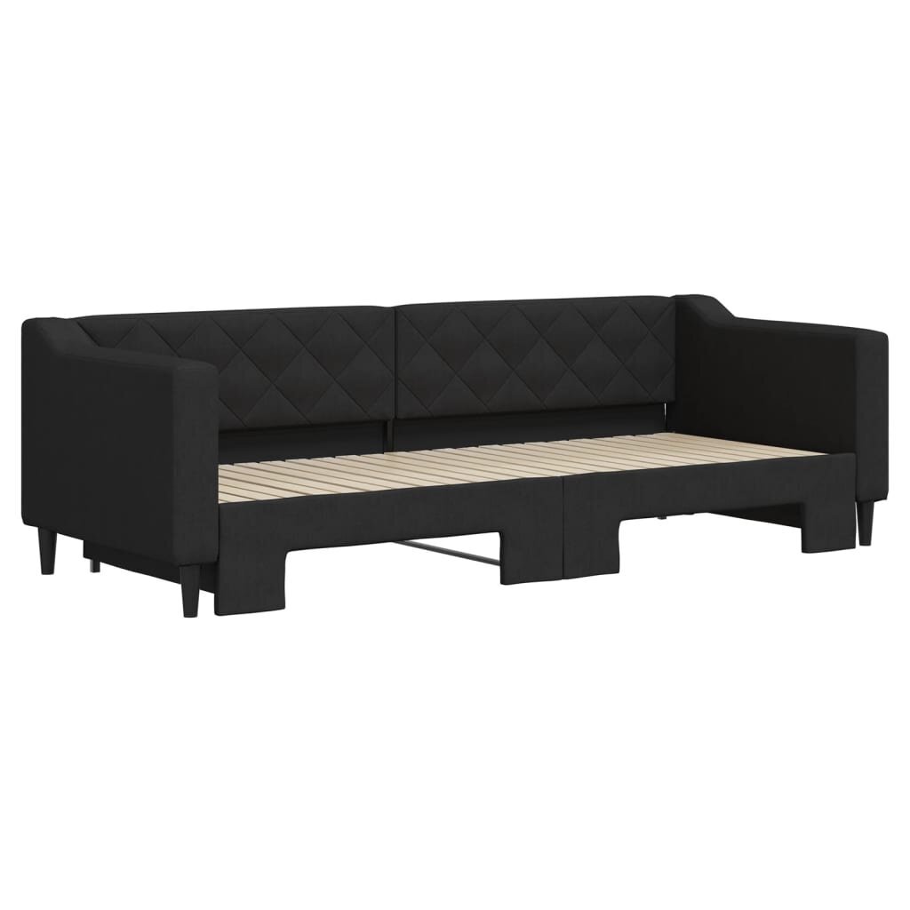 Sofa-lova vidaXL, 80x200 cm, juoda kaina ir informacija | Lovos | pigu.lt