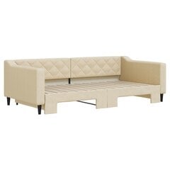 Sofa-lova vidaXL, 100x200 cm, smėlio kaina ir informacija | Lovos | pigu.lt