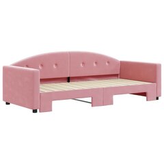 Sofa-lova vidaXL, 90x200 cm, rožinė kaina ir informacija | Lovos | pigu.lt