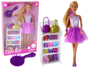 Lėlė Lucy su priedais, violetinė kaina ir informacija | Žaislai mergaitėms | pigu.lt