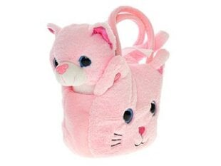 Плюшевый котенок в сумочке, 20 см цена и информация | Мягкие игрушки | pigu.lt