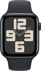 Apple Watch SE GPS 44мм Алюминиевый корпус Midnight со спортивным ремешком Midnight - M/L MRE93KS/A цена и информация | Смарт-часы (smartwatch) | pigu.lt