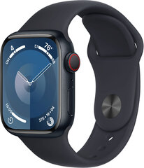 Apple Watch Series 9 GPS + Cellular 41mm Midnight Aluminium Case with Midnight Sport Band - S/M MRHR3KS/A kaina ir informacija | Išmanieji laikrodžiai (smartwatch) | pigu.lt