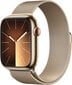 Apple Watch Series 9 45mm Gold Stainless Steel/Gold Milanese Loop цена и информация | Išmanieji laikrodžiai (smartwatch) | pigu.lt