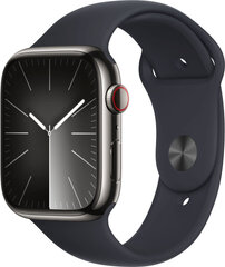 Apple Watch Series 9 45mm Graphite Stainless Steel/Midnight Sport Band цена и информация | Смарт-часы (smartwatch) | pigu.lt