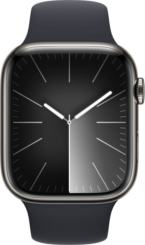 Apple Watch Series 9 45mm Graphite Stainless Steel/Midnight Sport Band цена и информация | Išmanieji laikrodžiai (smartwatch) | pigu.lt