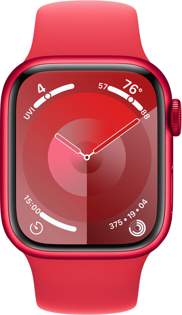 Apple Watch Series 9 GPS 41mm PRODUCT RED Aluminium Case with PRODUCT RED Sport Band - M/L MRXH3KS/A kaina ir informacija | Išmanieji laikrodžiai (smartwatch) | pigu.lt