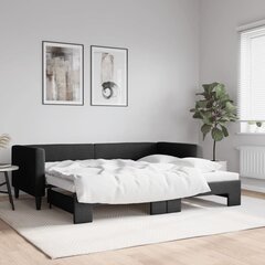 Sofa-lova vidaXL, 90x200 cm, juoda цена и информация | Кровати | pigu.lt