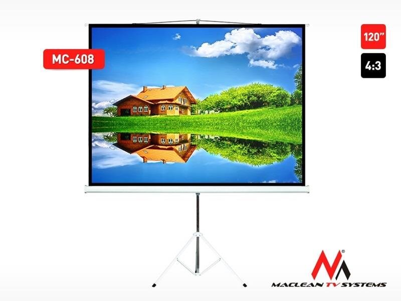 Maclean MC-608 120" 4:3 240X180 цена и информация | Projektorių ekranai | pigu.lt