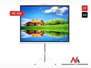 Maclean MC-536 72 дюйма 4:3 145X110 цена и информация | Экраны проекторов | pigu.lt