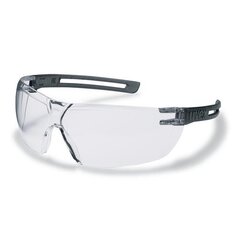Apsauginiai akiniai Uvex X-Fit, skaidri panoraminė linzė, supravision sapphyre (nesibraižo iš abiejų pusių) padengimas. Pilkos skaidrios kojelės kaina ir informacija | Galvos apsauga | pigu.lt