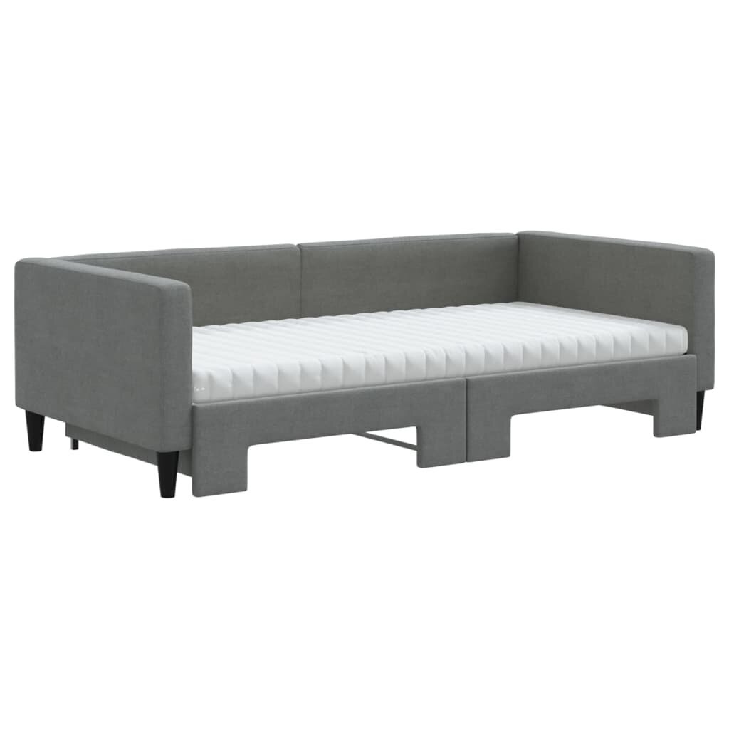 Sofa-lova vidaXL, 100x200 cm, pilka kaina ir informacija | Lovos | pigu.lt