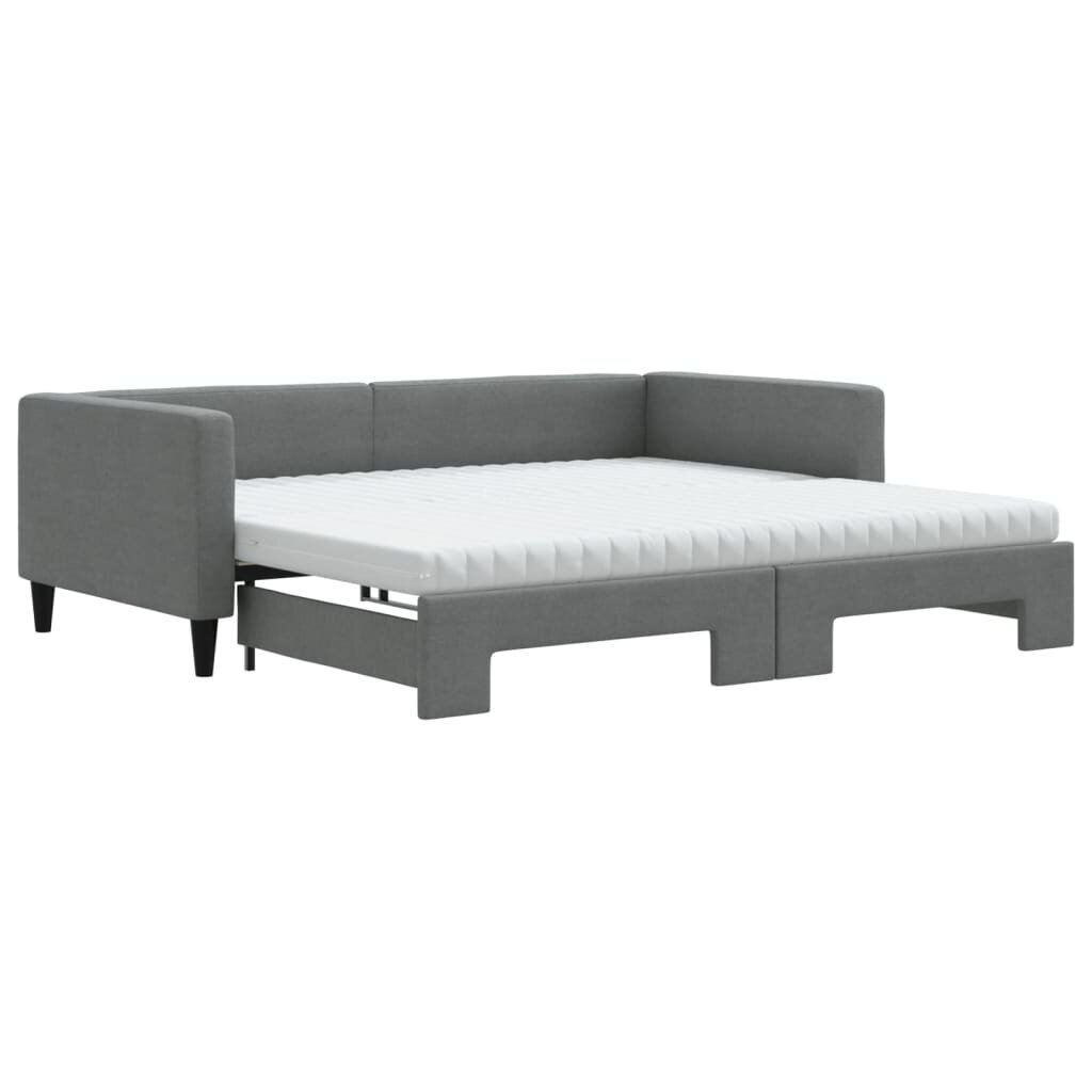 Sofa-lova vidaXL, 100x200 cm, pilka kaina ir informacija | Lovos | pigu.lt