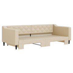 Sofa-lova vidaXL, 90x200 cm, smėlio цена и информация | Кровати | pigu.lt