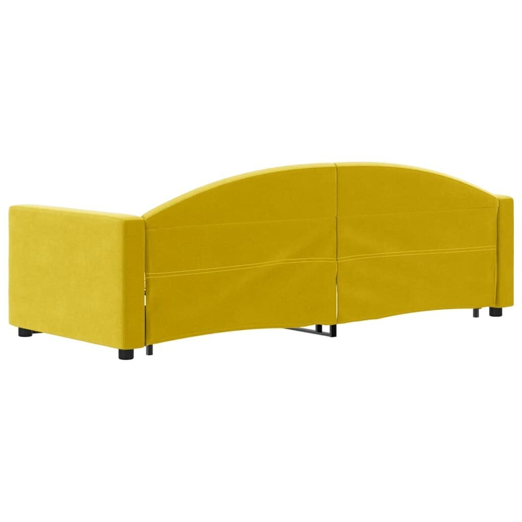 Sofa-lova vidaXL, 80x200 cm, geltona kaina ir informacija | Lovos | pigu.lt