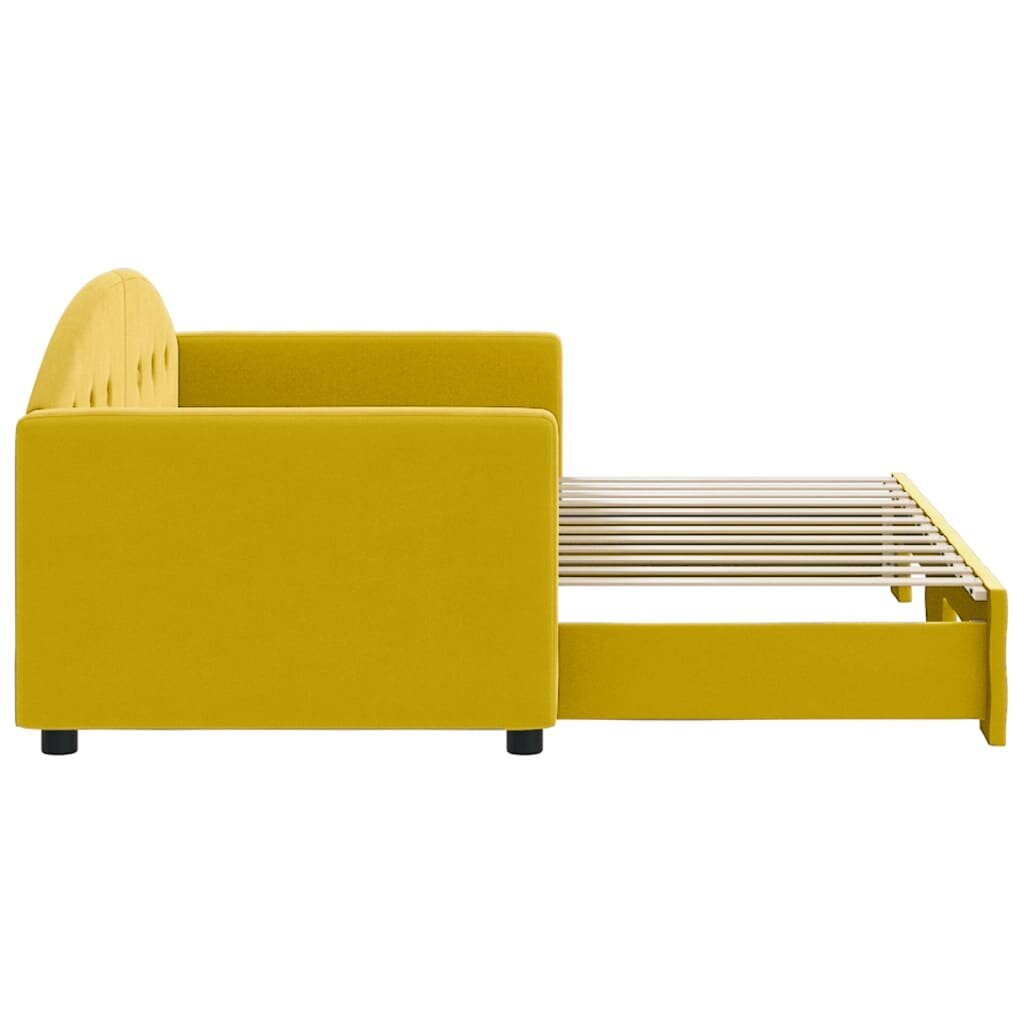 Sofa-lova vidaXL, 80x200 cm, geltona kaina ir informacija | Lovos | pigu.lt