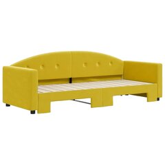 Sofa-lova vidaXL, 80x200 cm, geltona цена и информация | Кровати | pigu.lt