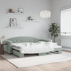 Sofa-lova vidaXL, 90x200 cm, pilka kaina ir informacija | Lovos | pigu.lt