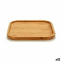 поднос для закусок Квадратный Коричневый Бамбук 20 x 1,5 x 20 cm (12 штук) цена и информация | Кухонная утварь | pigu.lt