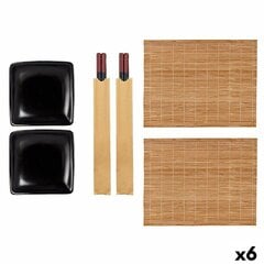 Набор для суши Чёрный Керамика Бамбук (6 штук) цена и информация | Кухонная утварь | pigu.lt